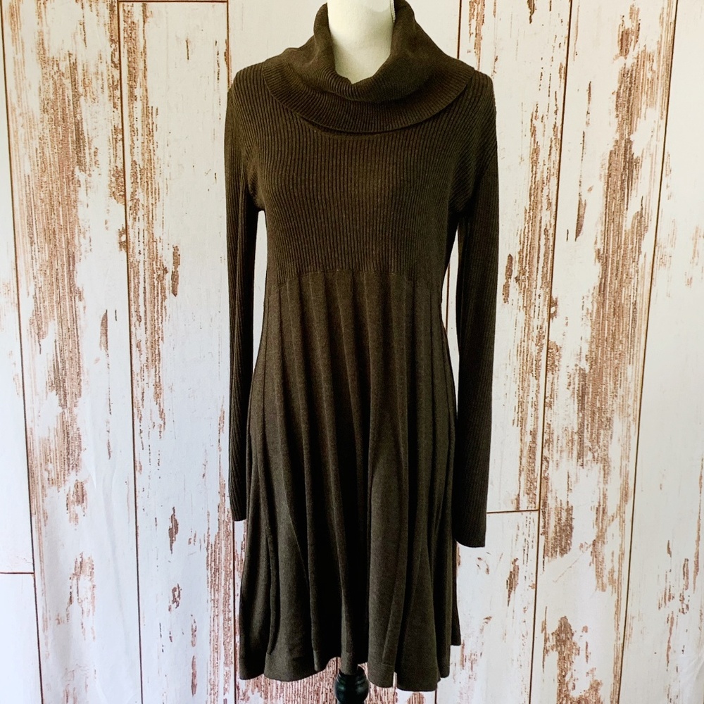 Calvin Klein Sweater Dress Cowl Neck Medium